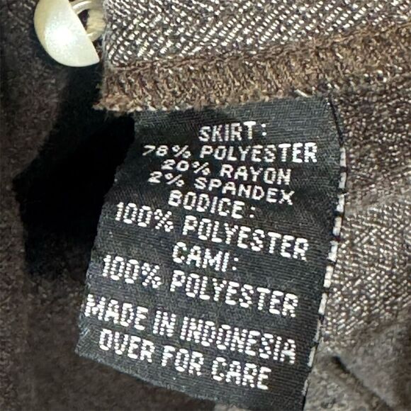 BCX Juniors 5 Sheer Ruffle Bodice Gray Skirt Dress Career Office Cocktail Y2K - Picture 4 of 9